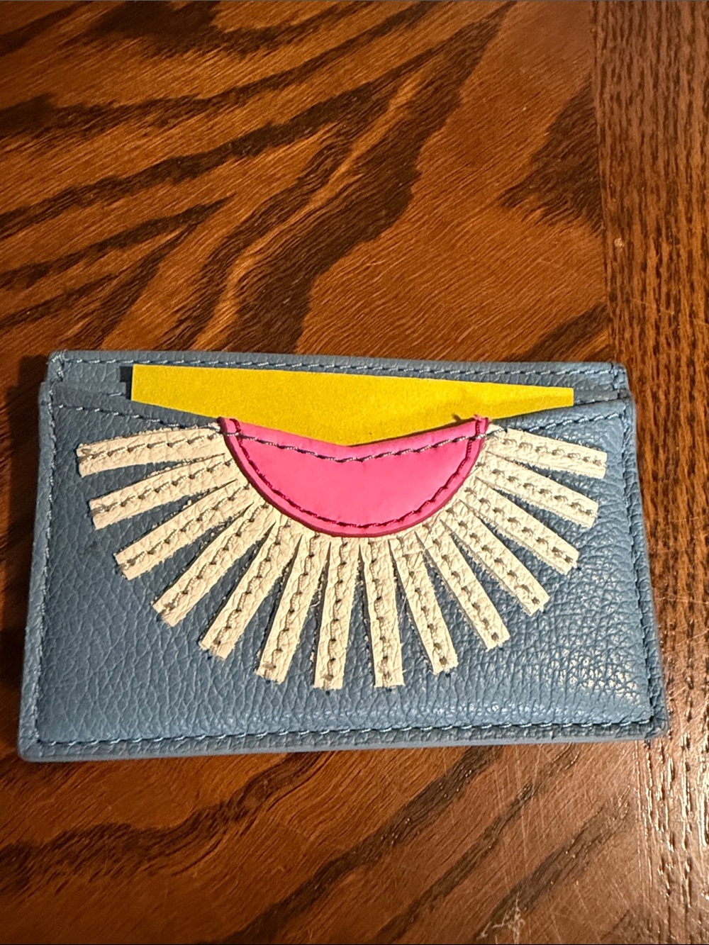 Fossil Light Blue Leather Card Sleeve